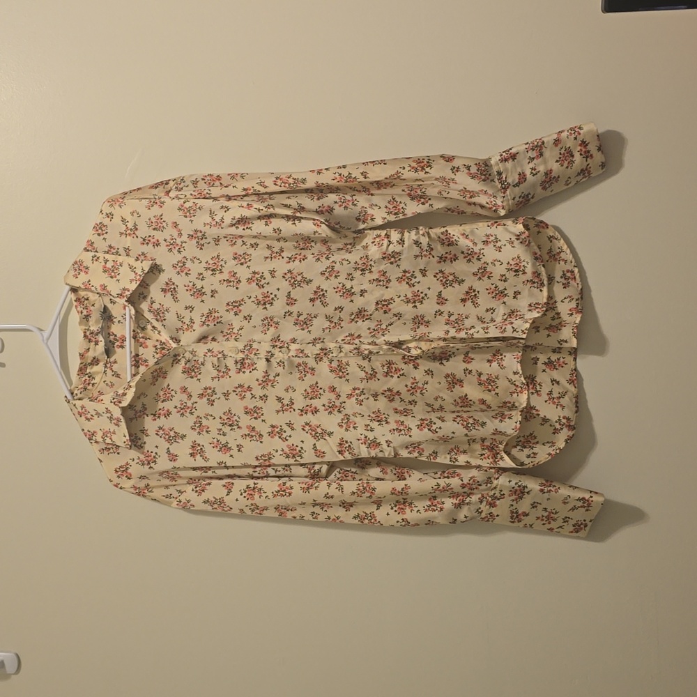 Zara Floral Satin Blouse